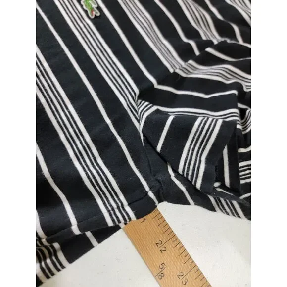 Lacoste Striped V-neck T-shirt - sz 6 - Picture 4 of 6